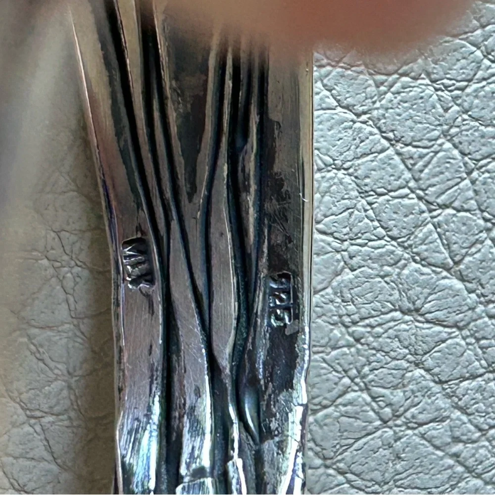 Rare Silpada Sterling Silver 925 Wavy Oxidized Cuff Bracelet Vintage B0805 - Picture 5 of 5